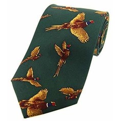 Soprano Green Pheasant Silk Country Tie