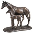 Mare and Foal Cold Cast Bronze Sculpture additional 1
