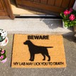 Coir 'My Lab May Lick you' Dog Doormat additional 4