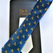 Fox and Chave Flying Pheasant - Royal Blue Silk Tie additional 4