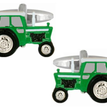 Green Tractor Rhodium Plated Cufflinks additional 1