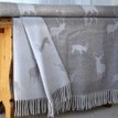 The Isle Mill Stag on Grey Merino Wool Throw additional 3