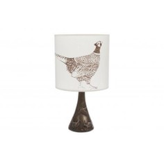Philip Turner Cold Cast Bronze Pheasant Lamp and Lampshade