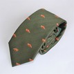 Soprano Foxes on Green Country Silk Tie additional 2