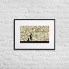 Personalised Shooting with Dog Map Print