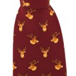 Soprano Wine Red Silk Country Tie with Stag Head Design additional 2
