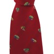Soprano Red Luxury Silk Tie With Fly Fishing Hook Design additional 2