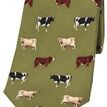 Cow Breeds Green Silk Tie additional 1