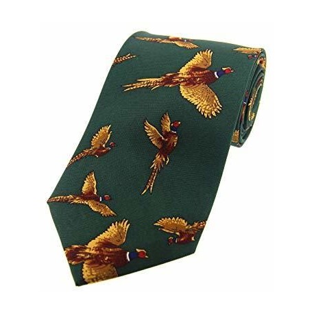 Soprano Green Pheasant Silk Country Tie
