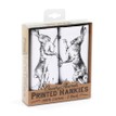 Pack of 2 Boxing Hares Handkerchiefs additional 1