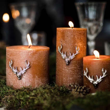 Culinary Concepts Small Stag Candle Pins - Set Of 3