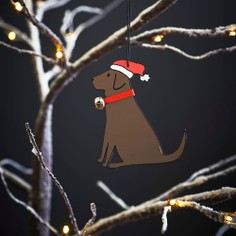 Sweet William Chocolate Labrador Christmas Decoration