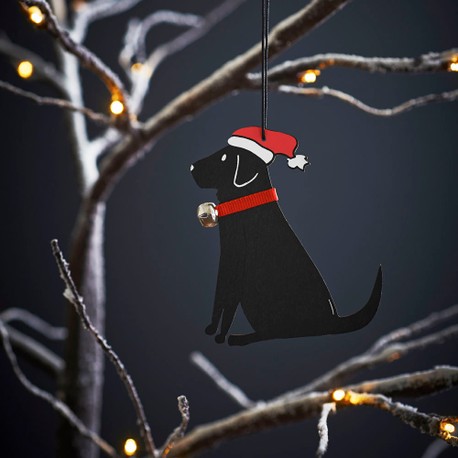 Sweet William Black Labrador Christmas Decoration