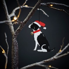 Sweet William Black and White Springer Spaniel Christmas Decoration