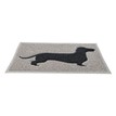 Black Dachshund on Grey PVC Loop Doormat additional 2
