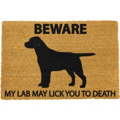Coir 'My Lab May Lick you' Dog Doormat