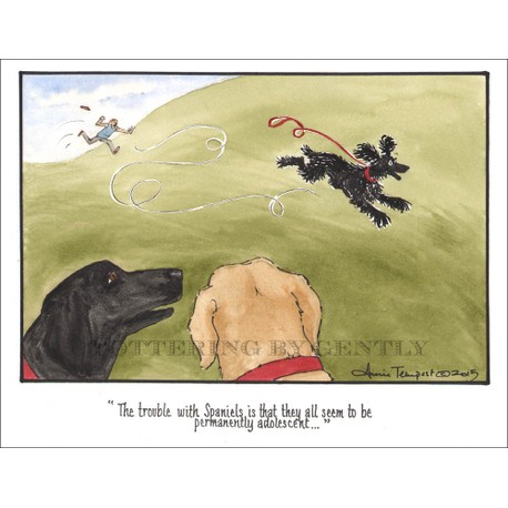 Tottering by Gently print - The Trouble with Spaniels