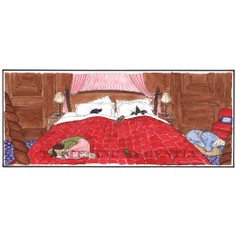 Tottering by Gently print - Dogs In The Bed