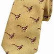 Soprano Standing Pheasant on Gold Woven Country Silk Tie additional 1