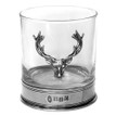 English Pewter Stag Whisky Glass Double Tumbler Set additional 2