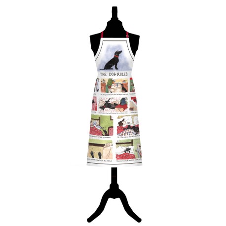 Tottering By Gently Dog Rules Cotton Apron