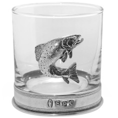 English Pewter Trout Whisky Glass Tumbler