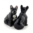 Quail Ceramics French Bulldog Salt and Pepper Shaker Pots - Black and White additional 2