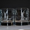 Set of 4 Shooting with 2 Labradors Glass Whisky Tumblers additional 1