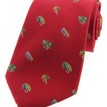 Soprano Red Luxury Silk Tie With Fly Fishing Hook Design additional 1