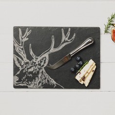 The Just Slate Company Stag Cheese Board & Knife Set