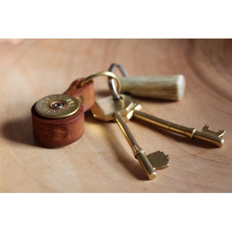 Leather Shotgun Cartridge Key Ring