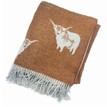 The Isle Mill Highland Cow Merino Wool Throw in Rust additional 2