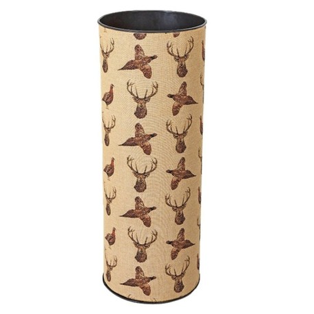 Hines of Oxford Highland Stag and Country Birds Beige Umbrella Stand