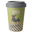 The Little Dog Laughed "Be a Happy Sausage" Bamboo Travel Mug additional 1