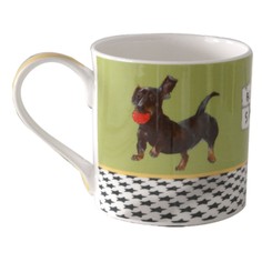 The Little Dog Laughed "Be a Happy Sausage" China Mug
