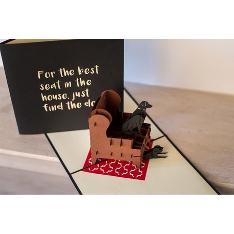 Best Seat In The House Labradors Pop Up Card