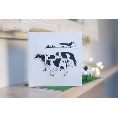 Friesian Cows Pop Up Card