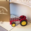 Vintage Red Tractor Pop Up Card additional 3