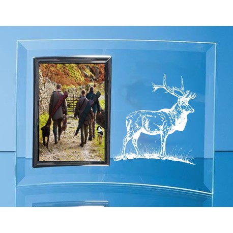 Red Deer Stag Curved Glass Photo Frame