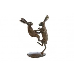 Philip Turner Hares Boxing Bronze Sculpture