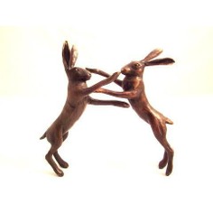 Philip Turner Boxing Hares Bronze Sculpture