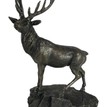 Philip Turner Cold Cast Bronze Stag on Rock Sculpture additional 1