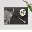 The Just Slate Company Highland Cow Cheese Board & Knife Set additional 1