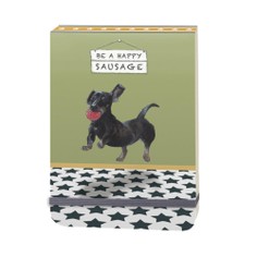 The Little Dog Laughed "Be a Happy Sausage" Slim Notebook