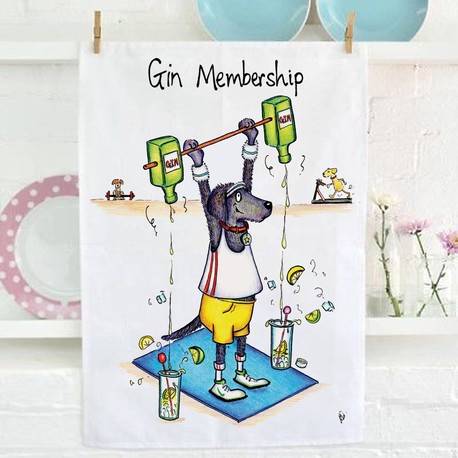 Gin Membership Tea Towel