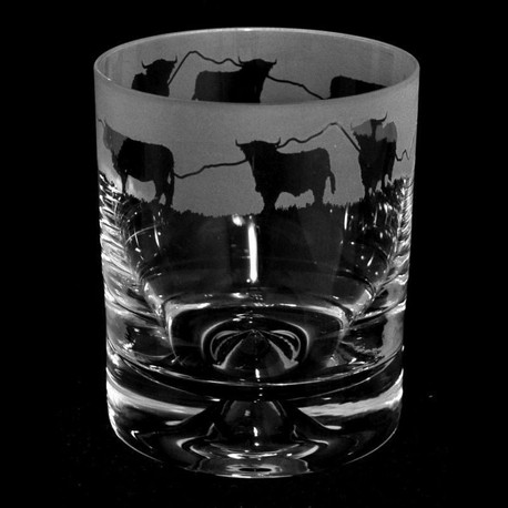 Animo Highland Cow Whisky Glass Tumbler