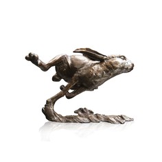 Limited Edition - Medium Hare Running Bronze Sculpture