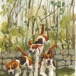 Mary Ann Rogers Limited Edition "Three Over" Hounds Print additional 1