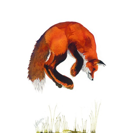 Mary Ann Rogers Limited Edition "Mousing" Fox Print