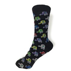 Black with Colourful Tractors Socks